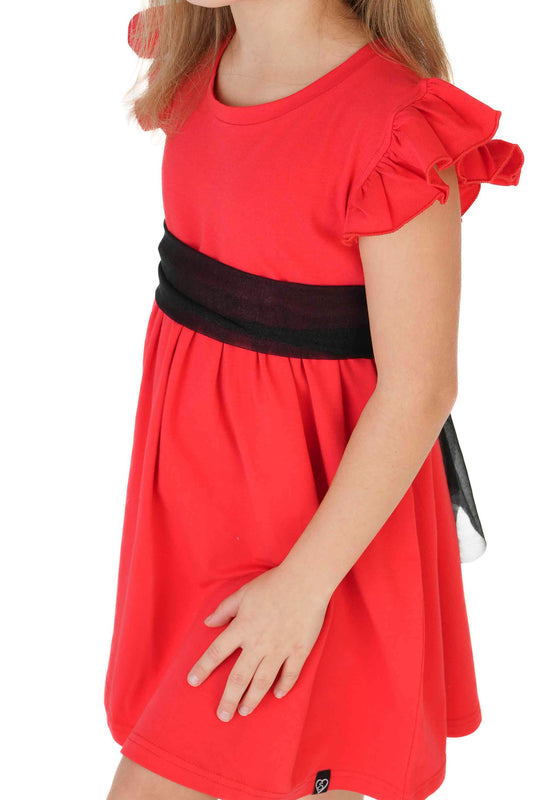 Šaty volné - řasené s mašlí