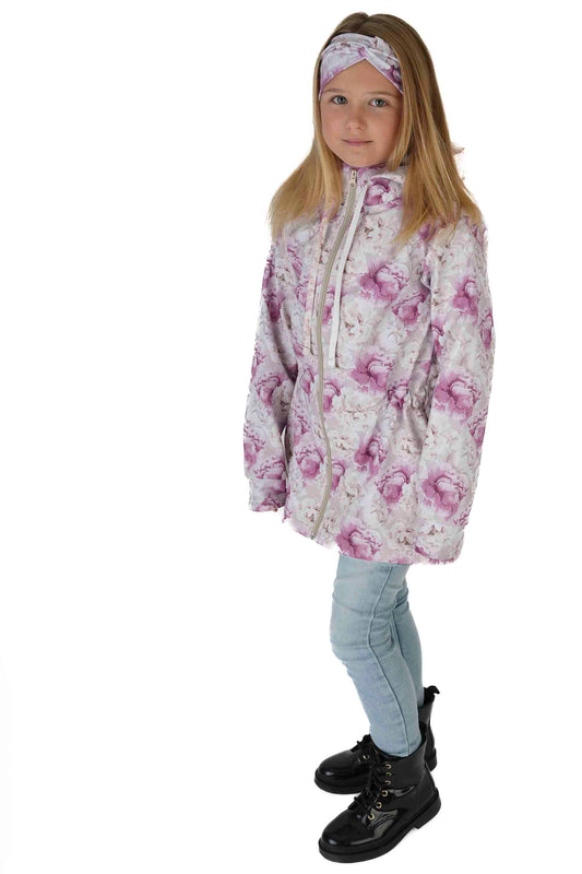 Softshellový kabát - Růžová růže