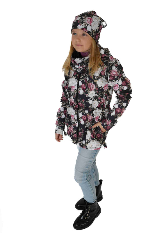 Softshellový kabát - Barevný květ