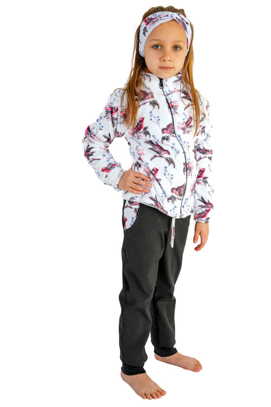 Softshellové kalhoty ptáček