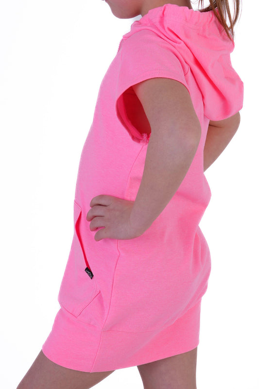 Mikinové šaty s krátkým rukávem - barevné