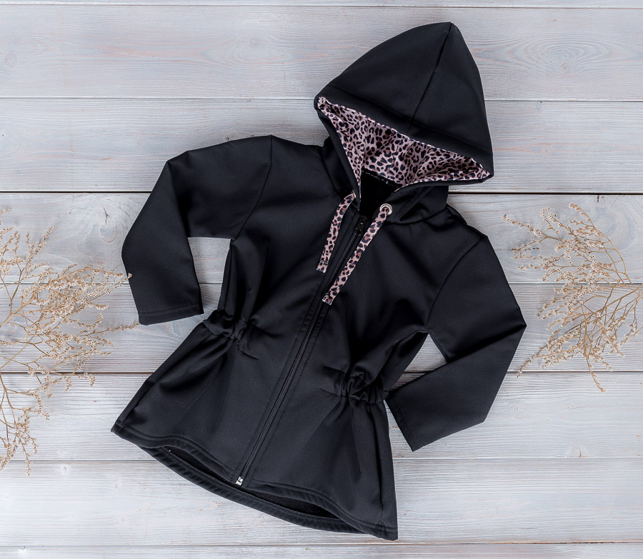 Softshellový kabát bez zateplení Černý+Gepard