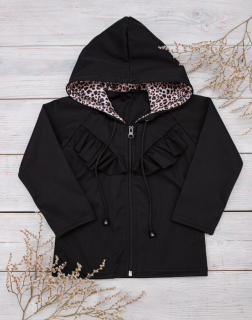 Softshellová bunda s beránkem Černá+Gepard