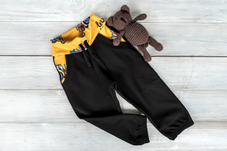 Softshellové kalhoty s fleecem Černé+Stavební stroje