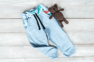 Softshellové kalhoty s fleecem Světle modré+DINO