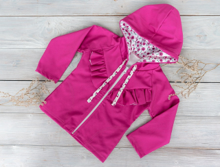 Softshellová bunda s fleecem Růžová+Mák